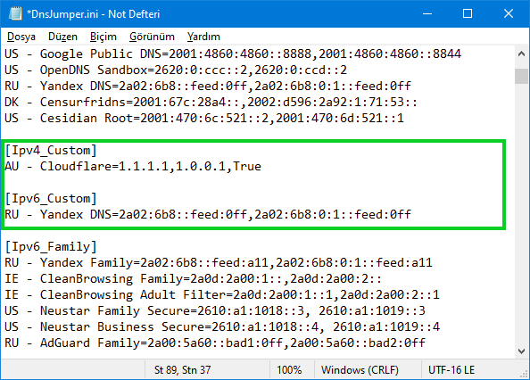DNS Jumper custom DNS server configuration and management interface